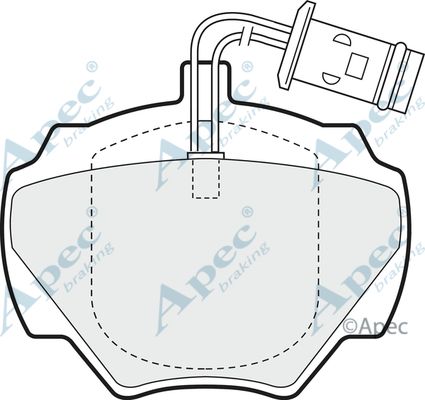 APEC BRAKING stabdžių trinkelių rinkinys, diskinis stabdys PAD582